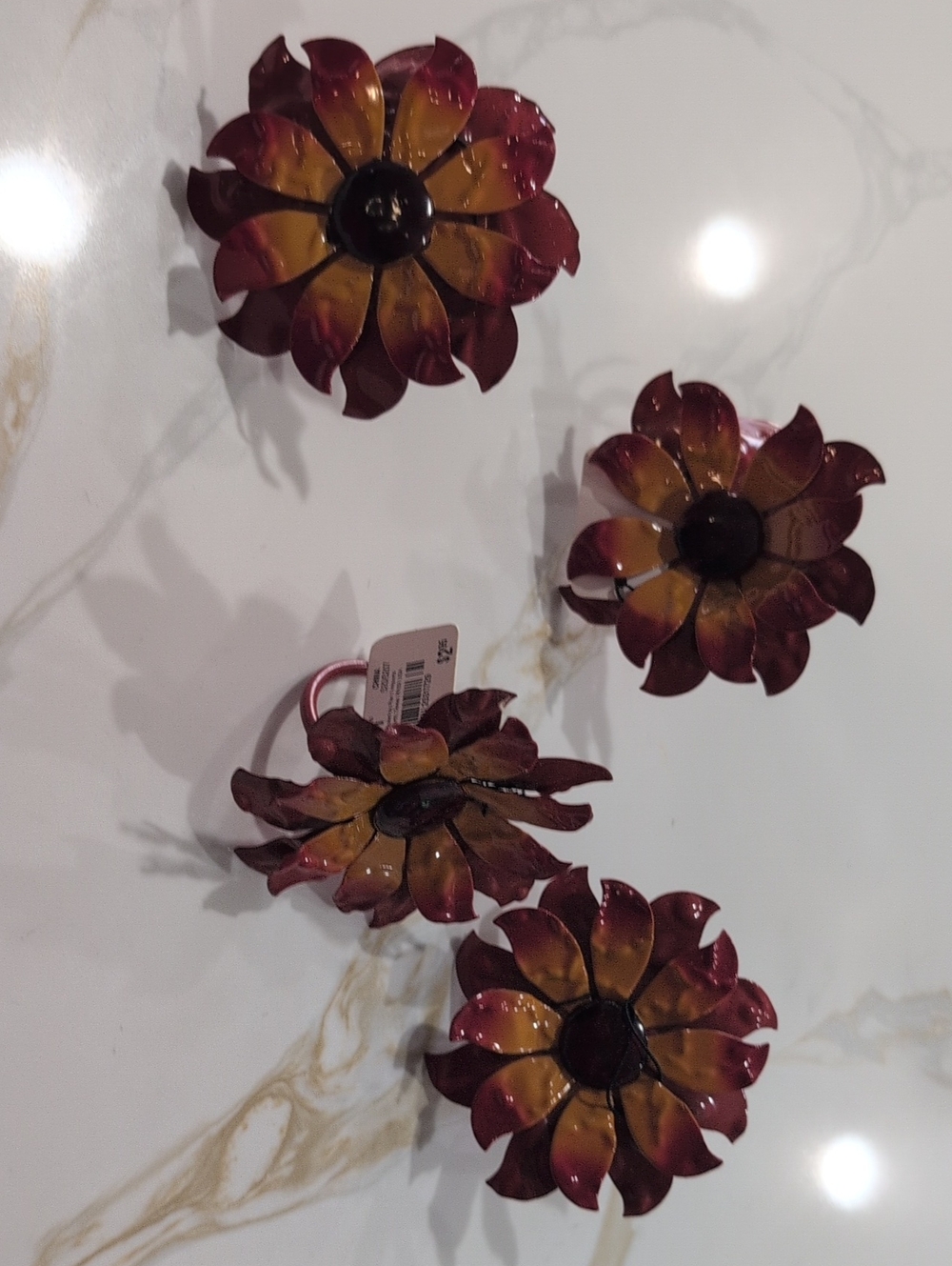 Metal Sunflower Napkin Holder - Burnt Orange and Mustard Yellow Center